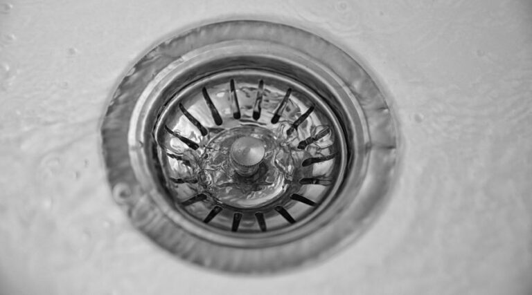 sink drain close up